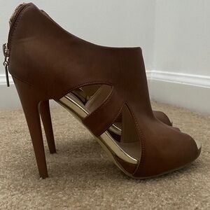 Call It Spring Brown Cutout Heels